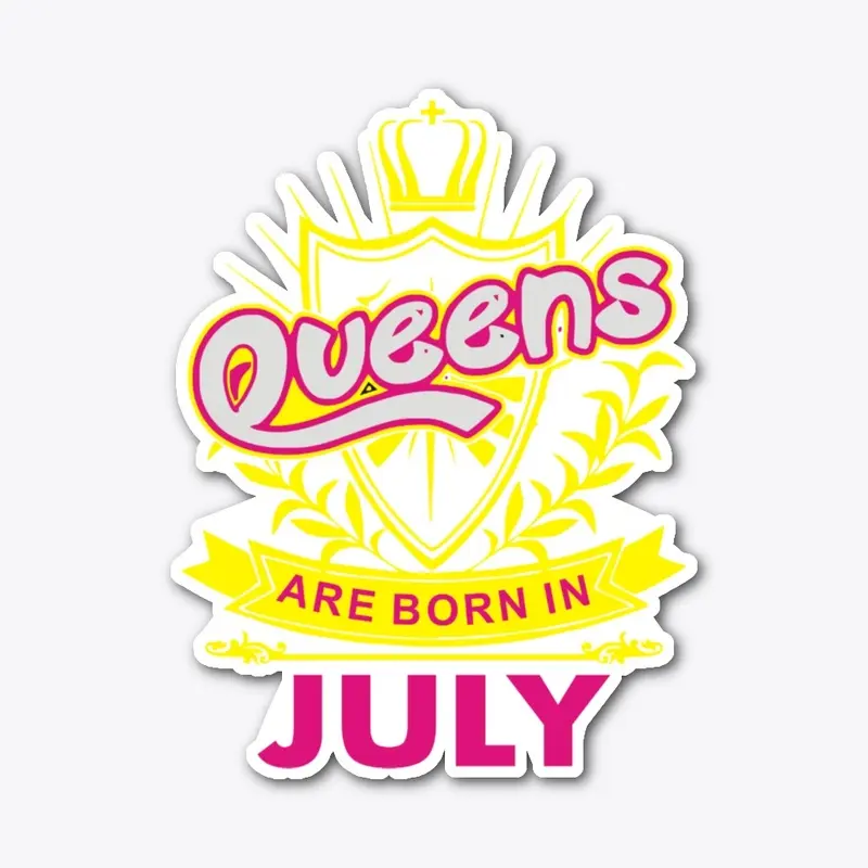 Queens Are Born In July Birthday T-Shirt