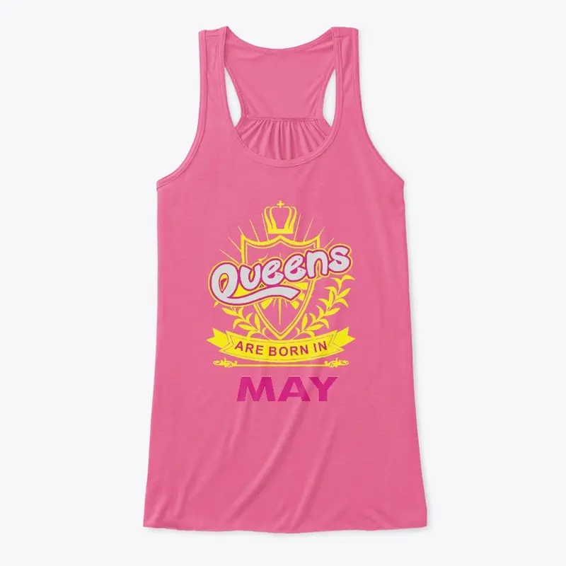 Queens Are Born In May Birthday Tshirt